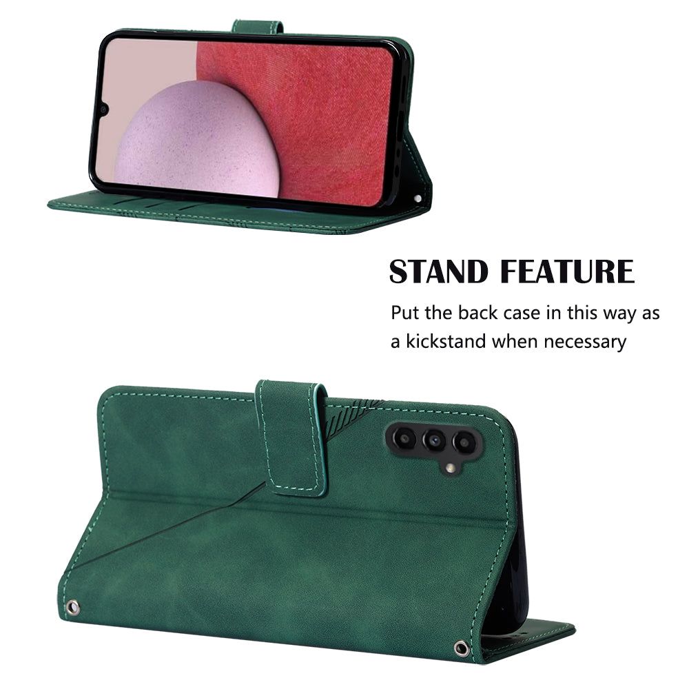 YB Imprinting Series-2 for Samsung Galaxy A25 5G A24 4G Phone Case Leather Imprinted Wallet Stand Cover with Shoulder Strap YB Imprinting Series-2 for Samsung Galaxy A25 5G A24 4G Phone Case Leather Imprinted Wallet Stand Cover with Shoulder Strap